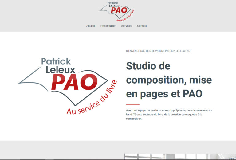 Site vitrine Patrick-leleux par Creavania