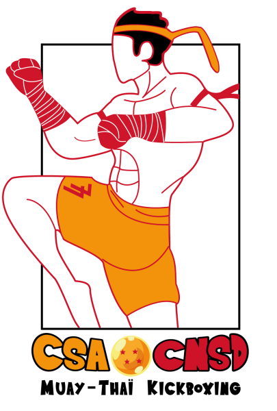 Logo CSA CNSD Muay Thai Kickboxing créé par Creavania